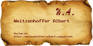 Weitzenhoffer Albert névjegykártya