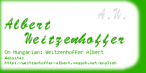 albert weitzenhoffer business card